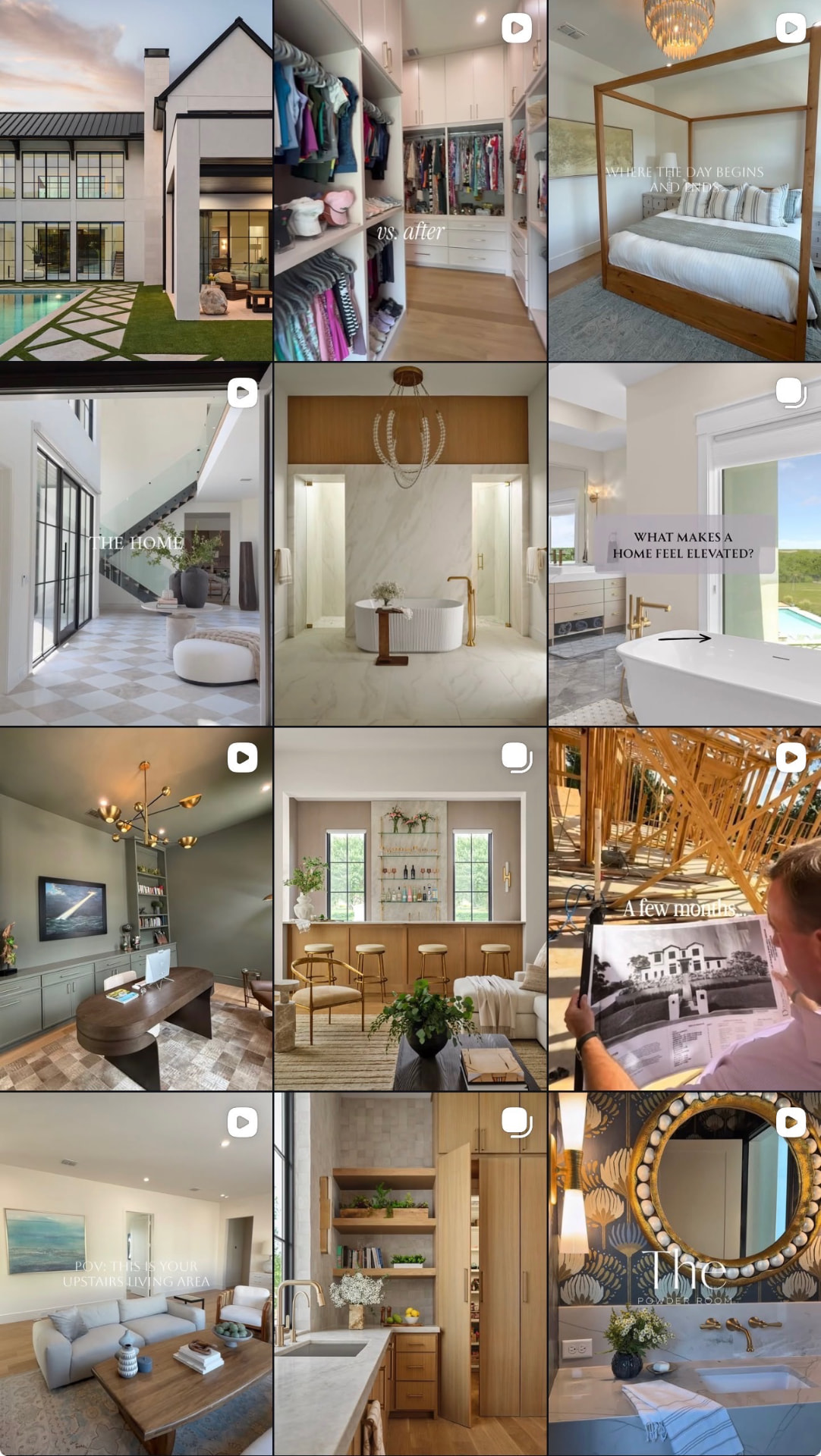 Gallery Fine Homes Instagram feed layout